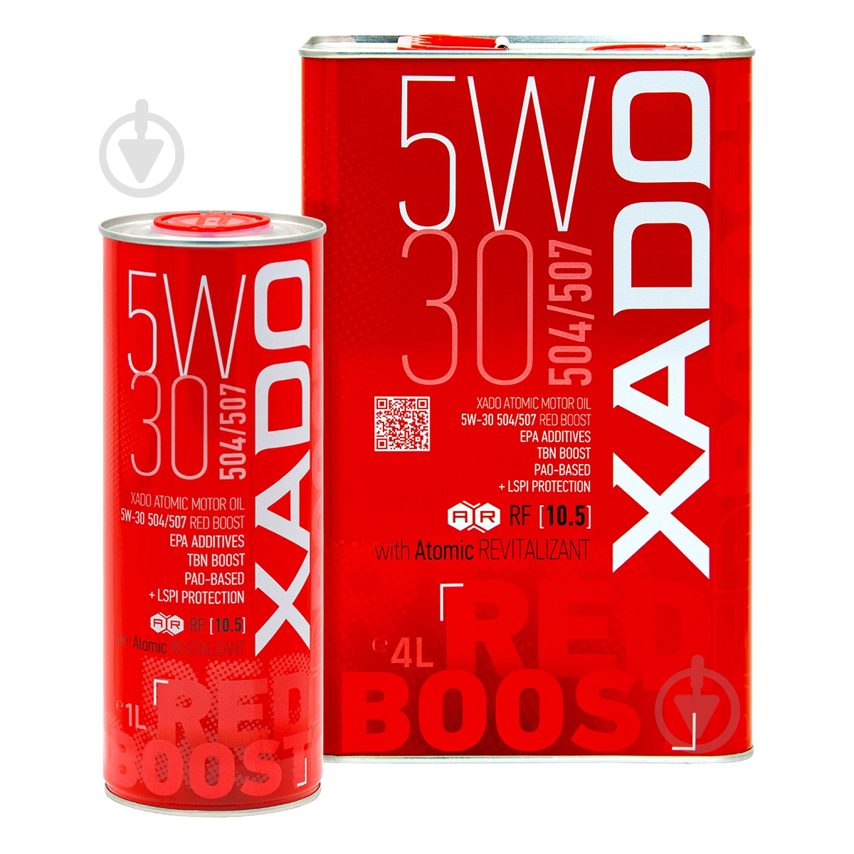 ᐉ Моторна олива синтетична XADO 504/507 RED BOOST 4 л + 1 л 5W-30