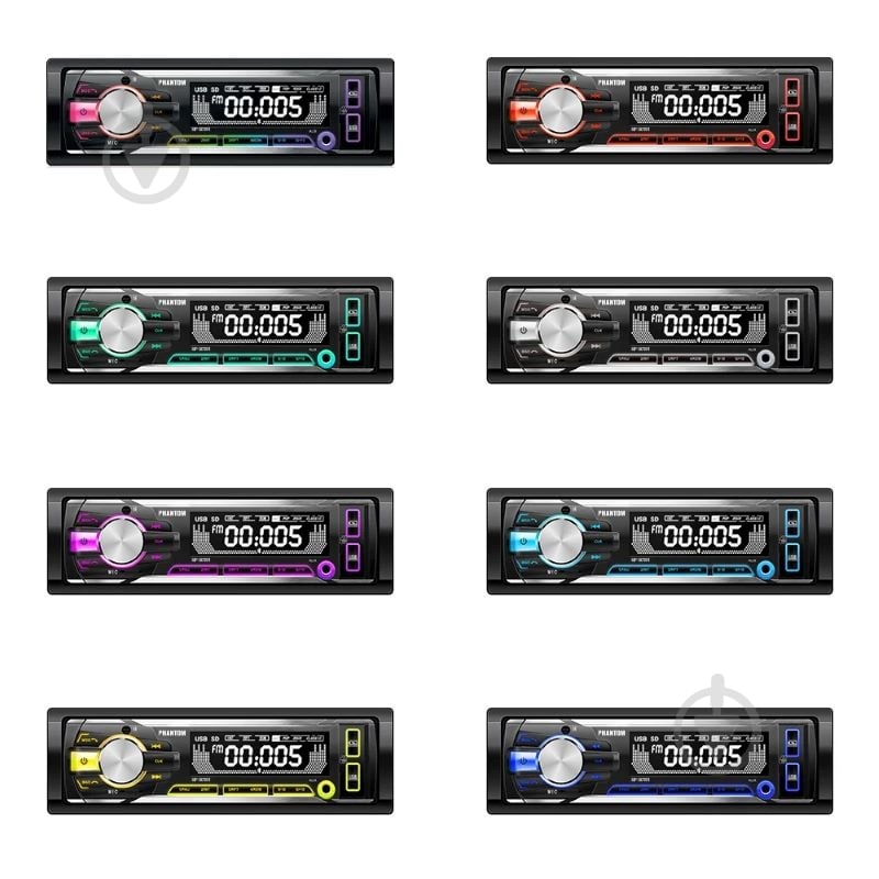 Автомагнітола Phantom MP-501BT - фото 3 Автомагнітола Phantom MP-501BT - фото 3