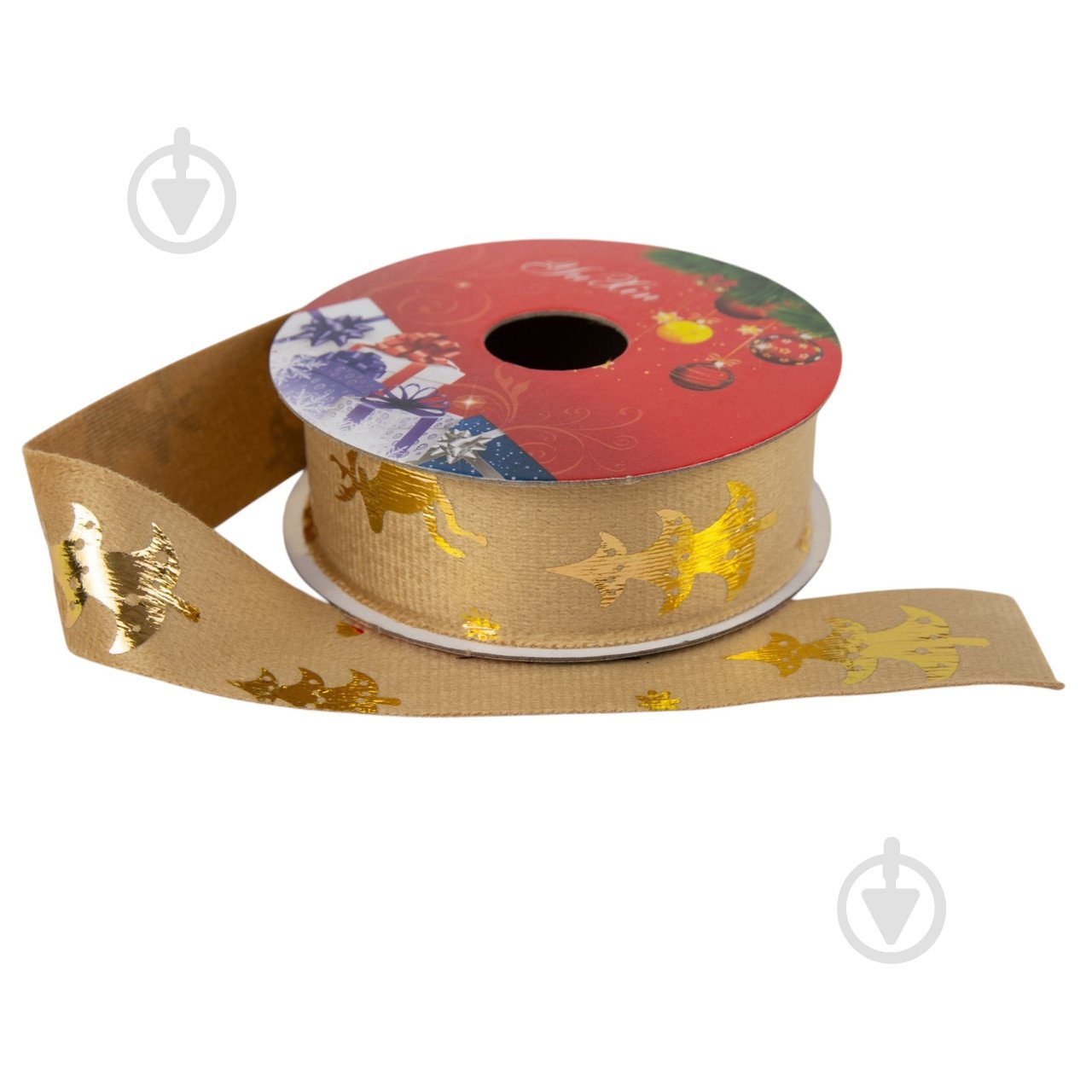 Лента Chomik 2,5 см 2,7 м красный / белый / золотой - фото 2 Лента Chomik 2,5 см 2,7 м красный / белый / золотой - фото 2