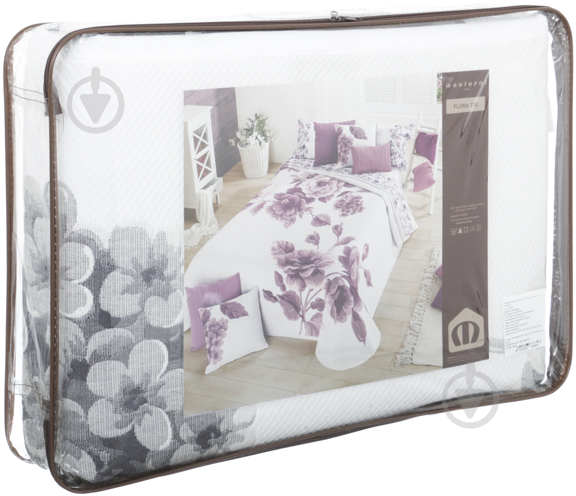 Покрывало Flora 235x270 см Manterol серый - фото 4