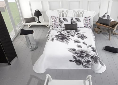 Покрывало Flora 235x270 см Manterol серый - фото 1