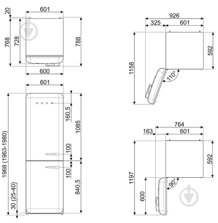 Холодильник Smeg FAB32LRD5 - фото 8