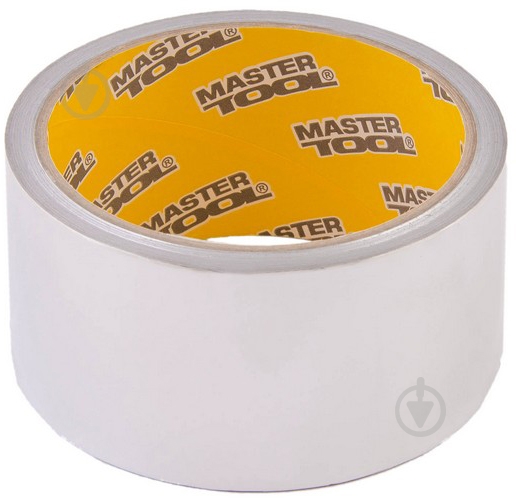 Скотч алюминиевый MasterTool 50 мм 10 м серебряный - фото 1
