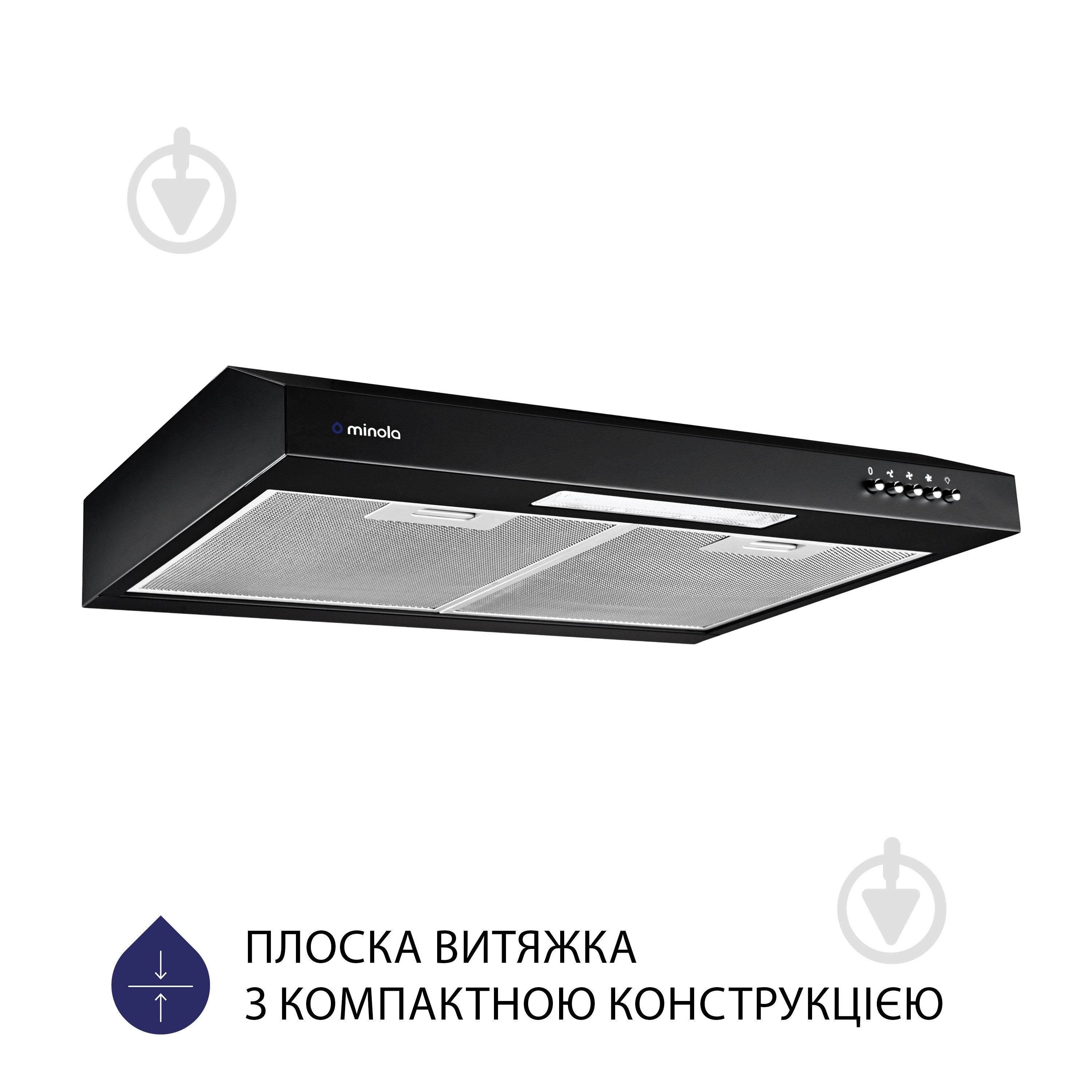 Витяжка Minola HPL 512 BL пласка - фото 2