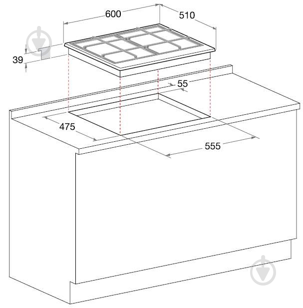 Варильна поверхня газова Hotpoint PCN 641 T/IX/HA EE - фото 2 Варильна поверхня газова Hotpoint PCN 641 T/IX/HA EE - фото 2
