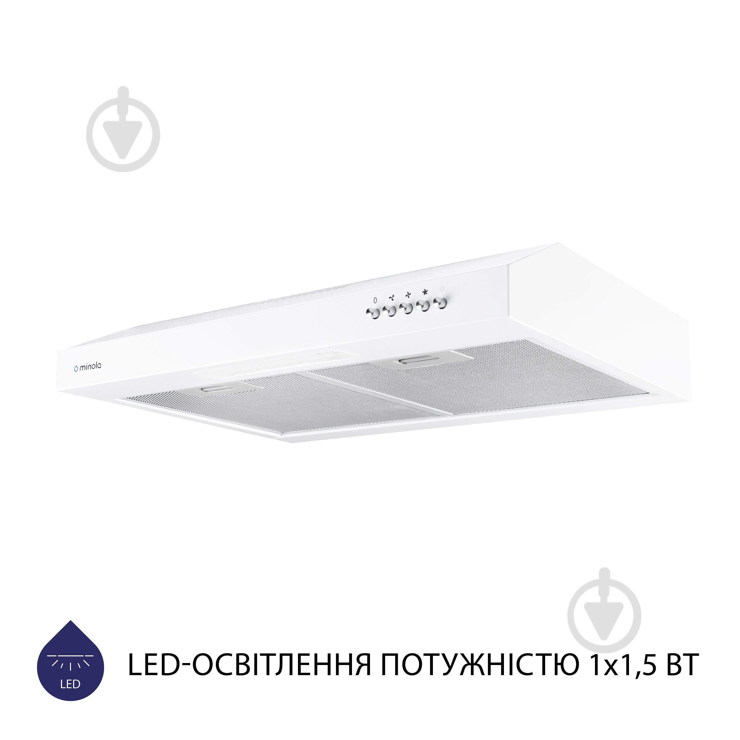 Витяжка Minola HPL 512 WH пласка - фото 4