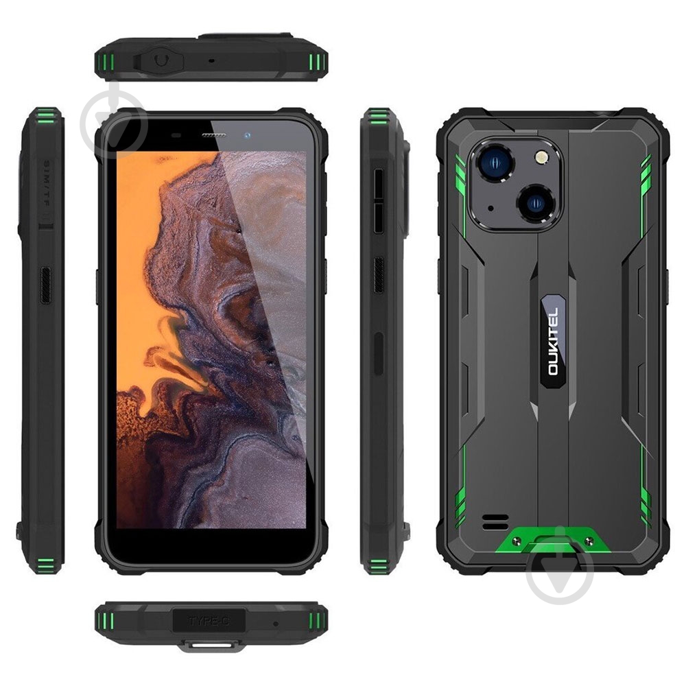 Смартфон Oukitel WP20 4/32GB black/green (6931940710657) - фото 8 Смартфон Oukitel WP20 4/32GB black/green (6931940710657) - фото 8