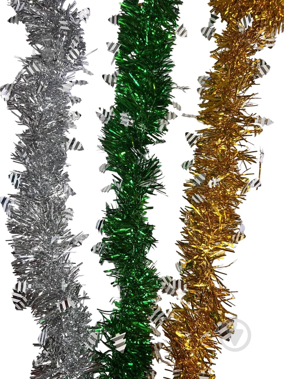 Дощик новорічний Long Dragon LD25-027 6 см 2 м в асортименті - фото 1 Дощик новорічний Long Dragon LD25-027 6 см 2 м в асортименті - фото 1