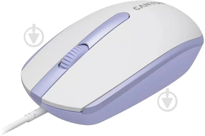 Миша Canyon M-10 USB white lavender (CNE-CMS10WL) - фото 1
