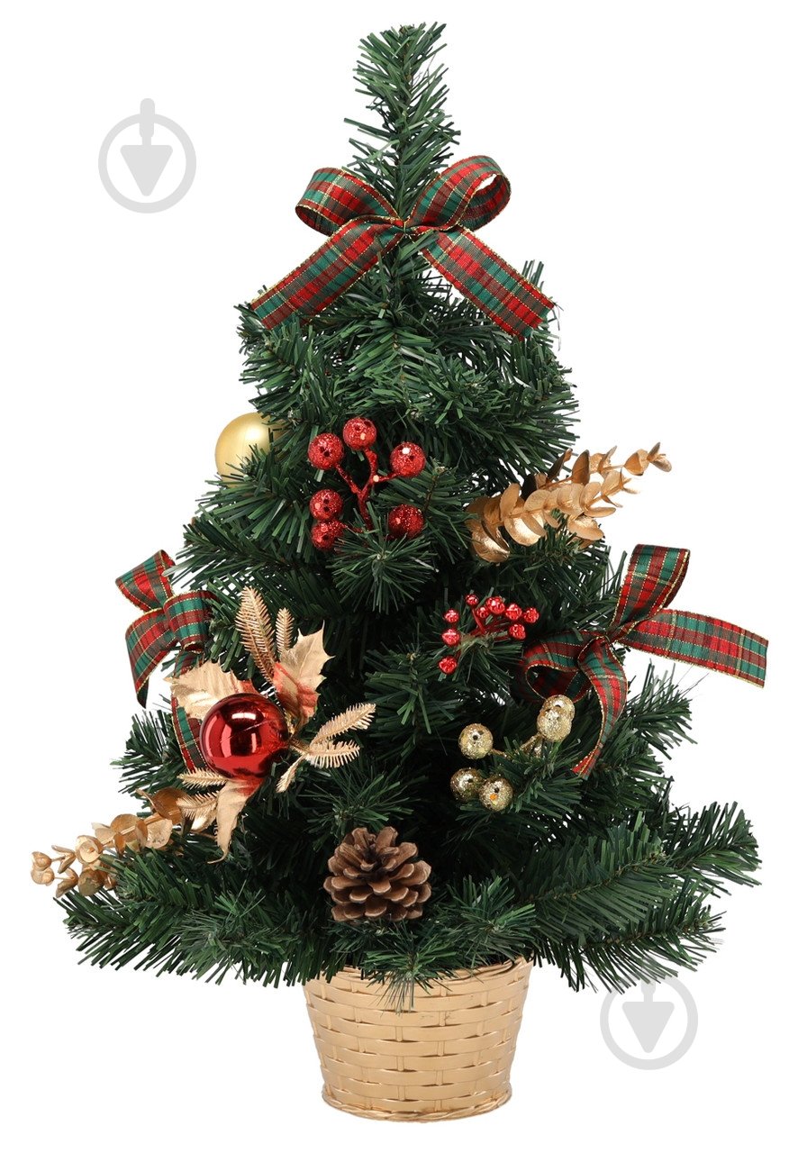 Штучна ялинка 50 см ANT2347 червоно-золотий Тайм Еко - фото 1 Штучна ялинка 50 см ANT2347 червоно-золотий Тайм Еко - фото 1