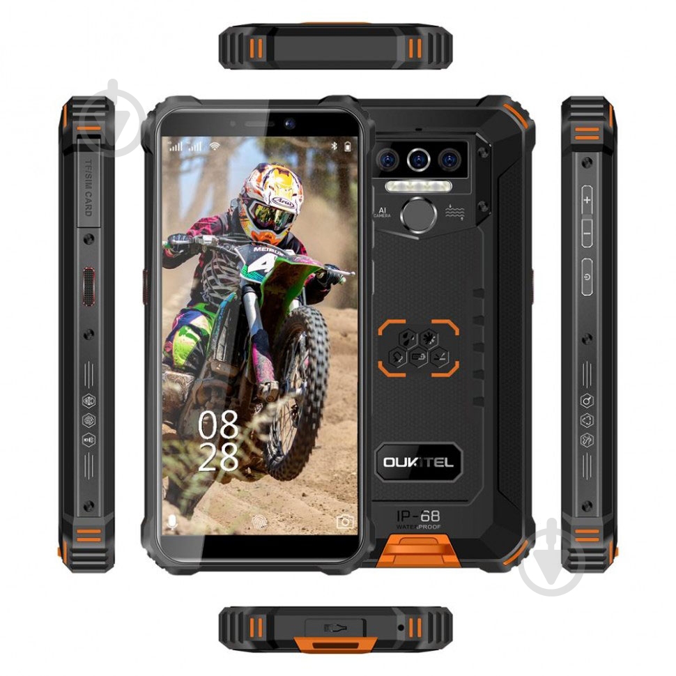 Смартфон Oukitel WP5 PRO 4/64GB black/orange (6972940563966) - фото 6 Смартфон Oukitel WP5 PRO 4/64GB black/orange (6972940563966) - фото 6