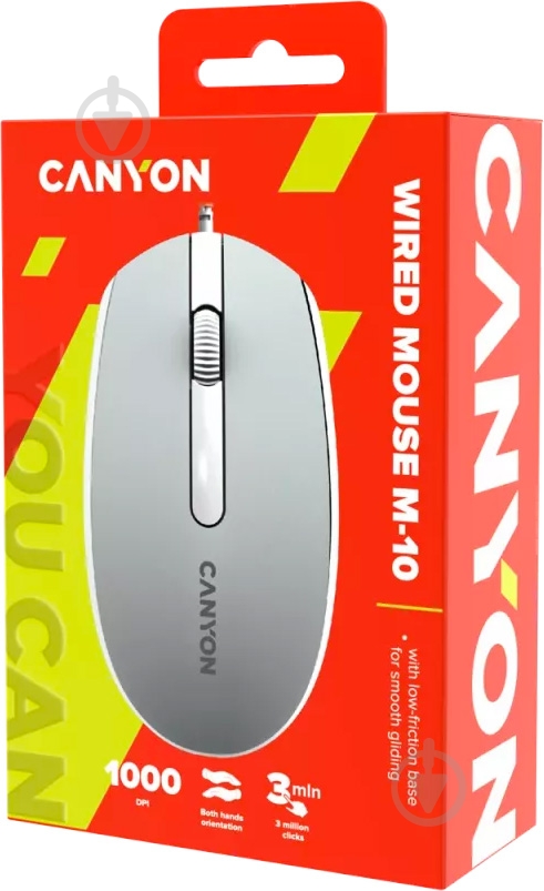 Миша Canyon M-10 USB dark grey (CNE-CMS10DG) - фото 8