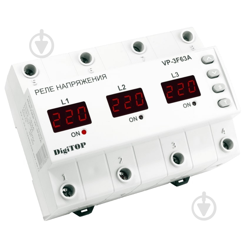 Реле напряжения трехфазное DigiTOP VP-3F63A - фото 1
