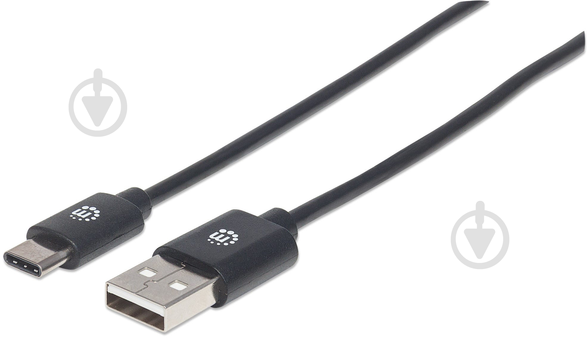 Кабель Manhattan Type-C – USB 2.0 3 м черный (354936) - фото 1