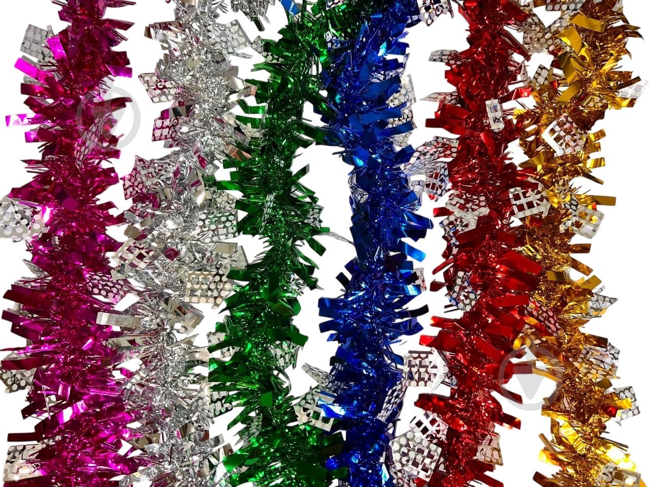 Дощик новорічний Long Dragon LD25-026 9 см 2 м в асортименті - фото 1 Дощик новорічний Long Dragon LD25-026 9 см 2 м в асортименті - фото 1