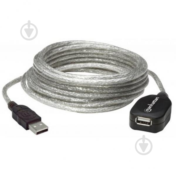 Кабель Manhattan USB Am – USB Af 5 м чорний (519779) - фото 1