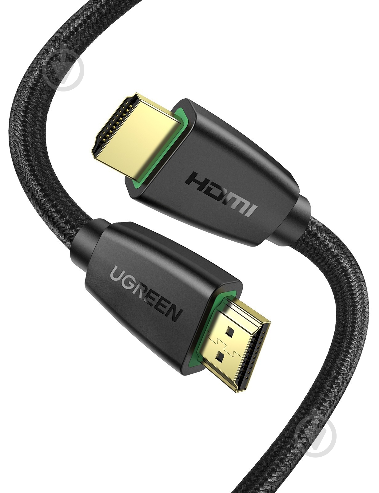 Кабель UGREEN HD118 HDMI High-End Cable Nylon Braid 1,5 м black (40409) - фото 2