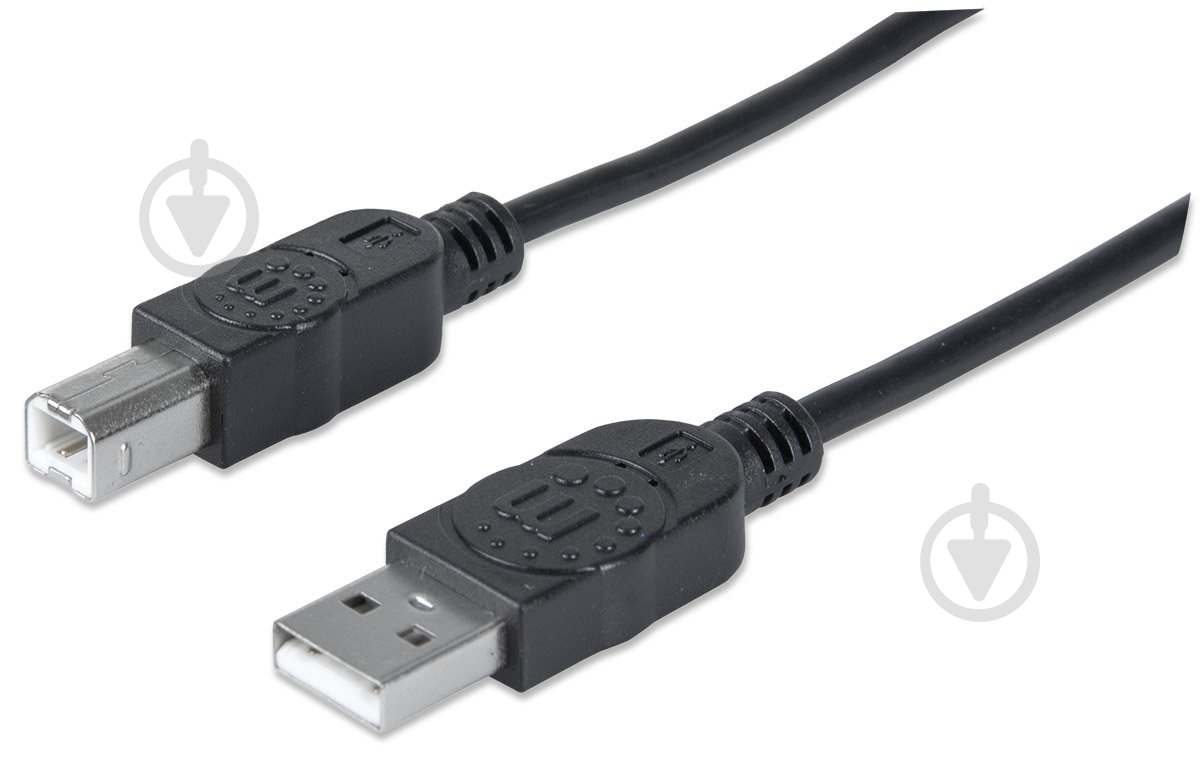 Кабель Manhattan USB Am – USB Bm 1,8 м черный (333368) - фото 1