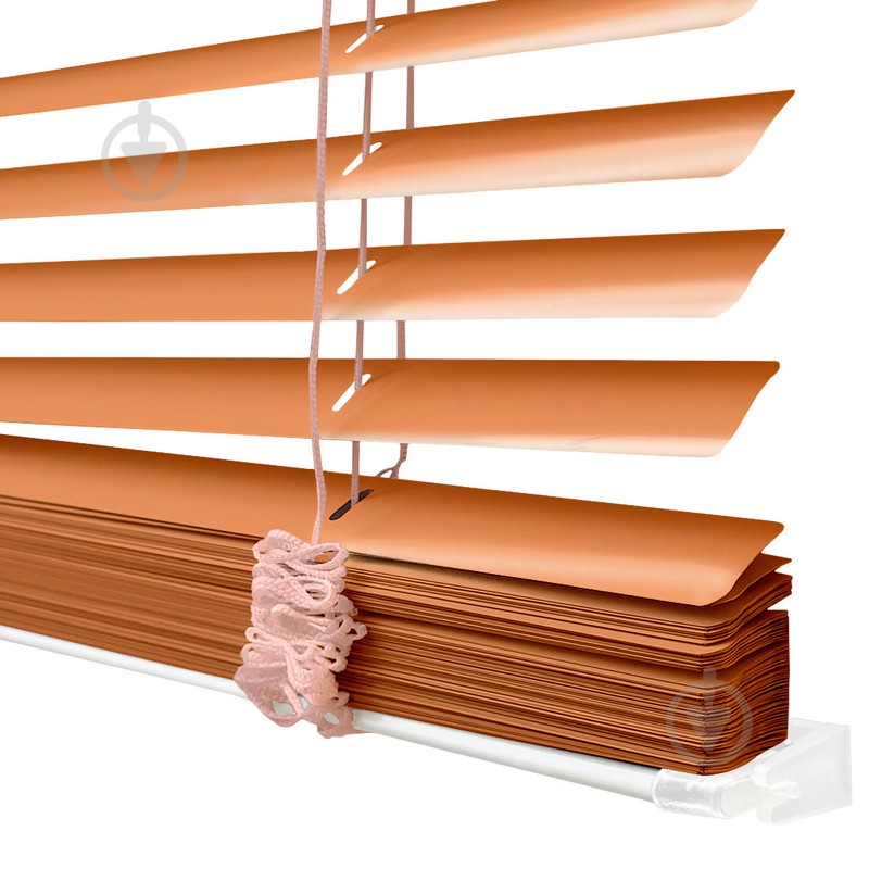 Жалюзи Rollotex алюминиевые горизонтальные с фиксацией 85х140 см Оранжевые - фото 2