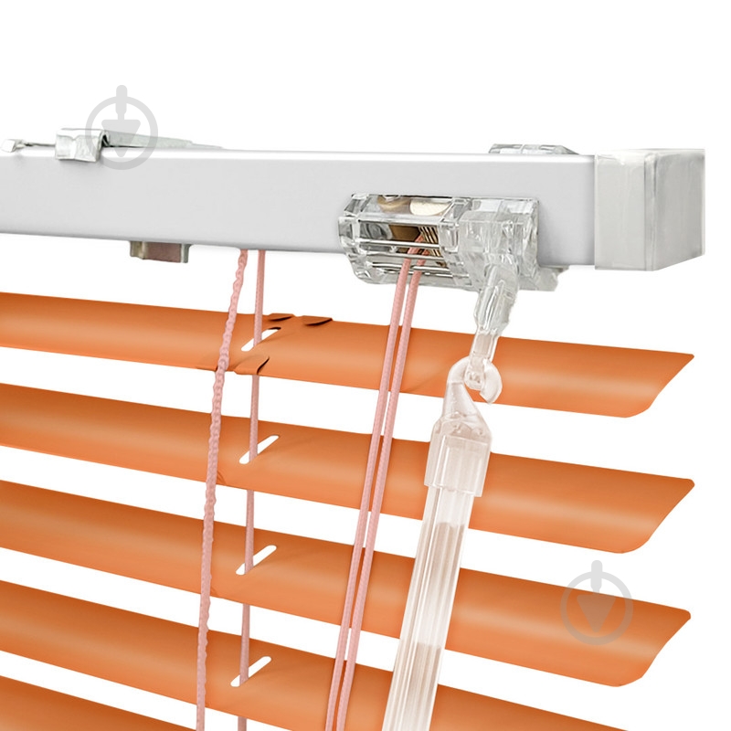 Жалюзи Rollotex алюминиевые горизонтальные с фиксацией 85х140 см Оранжевые - фото 3