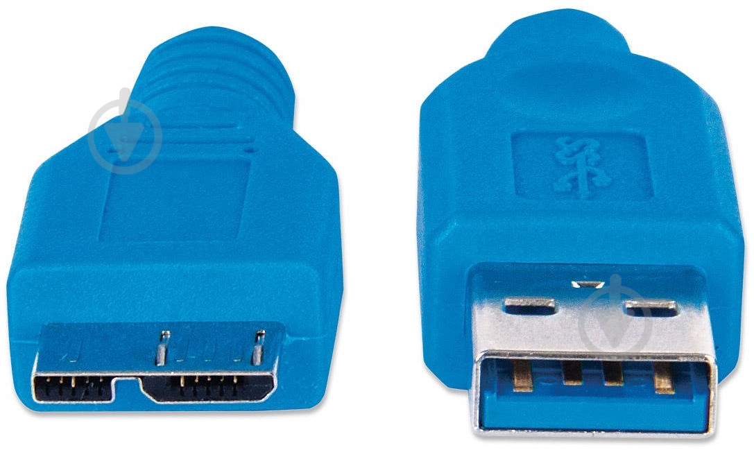 Кабель Manhattan USB Type-C – microUSB 1 м синій (325417) - фото 1 Кабель Manhattan USB Type-C – microUSB 1 м синій (325417) - фото 1