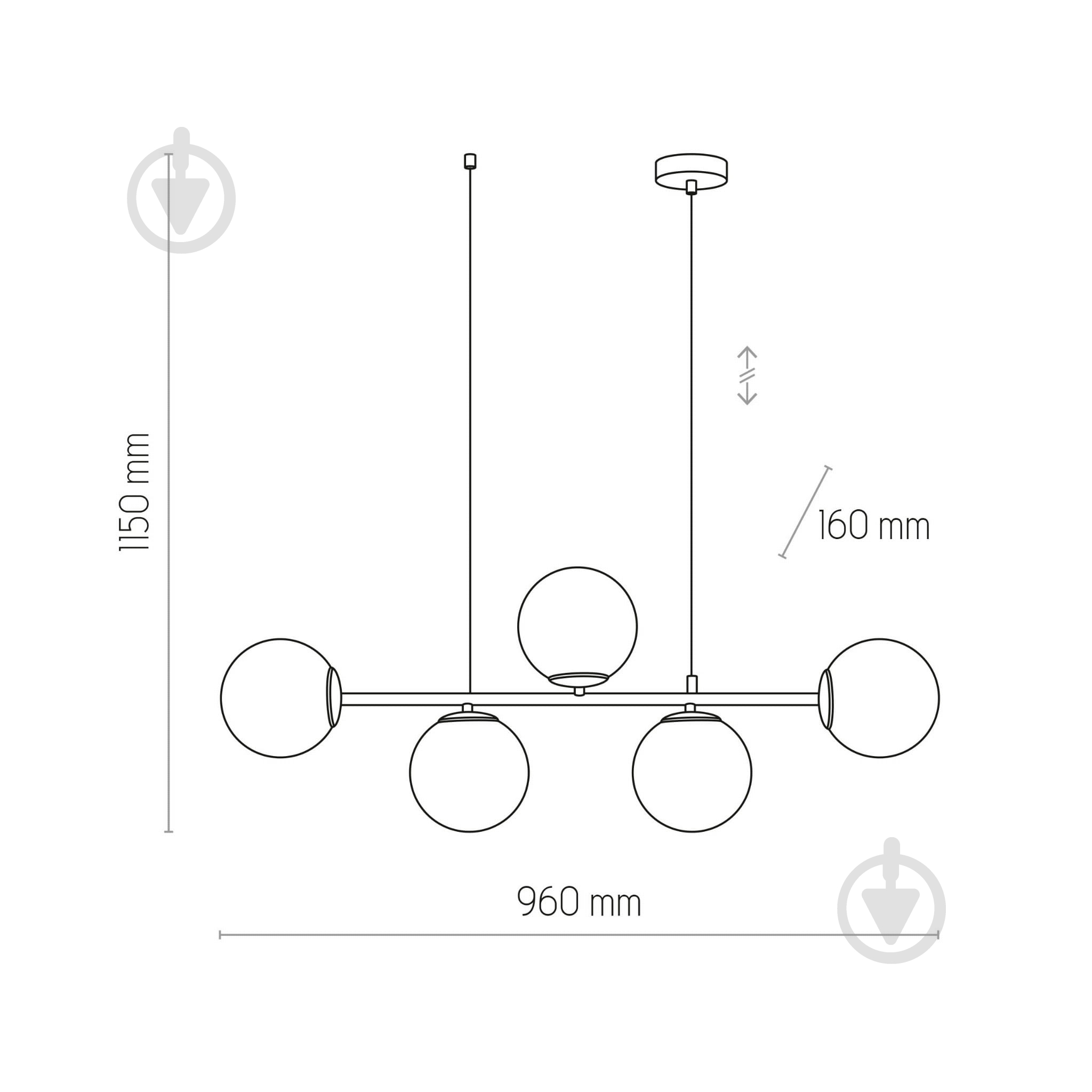 Люстра подвесная TK Lighting Celeste 6219 5xE27 белый - фото 5 Люстра подвесная TK Lighting Celeste 6219 5xE27 белый - фото 5