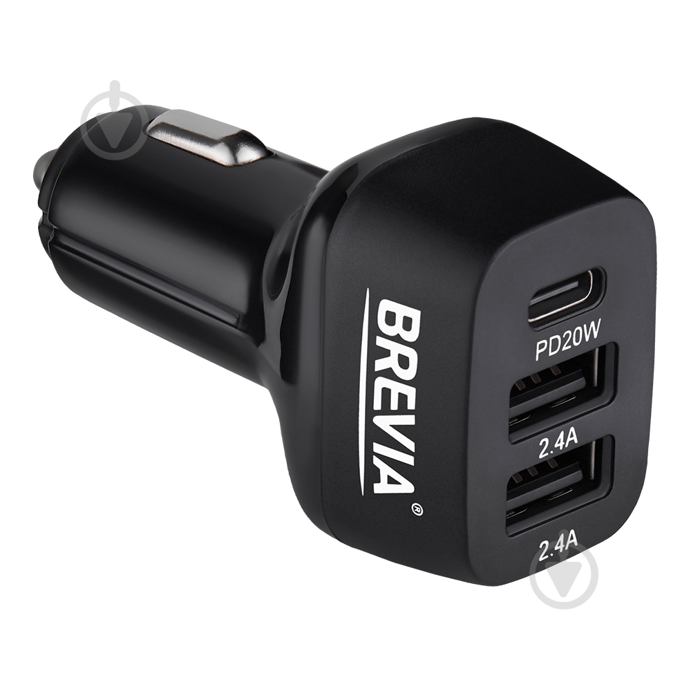 Зарядний пристрій — адаптер прикурювача-USB Brevia ePower TriDrive 44W 1xUSB-C+2xUSB-A чорний 46044DUCB - фото 5 Зарядний пристрій — адаптер прикурювача-USB Brevia ePower TriDrive 44W 1xUSB-C+2xUSB-A чорний 46044DUCB - фото 5