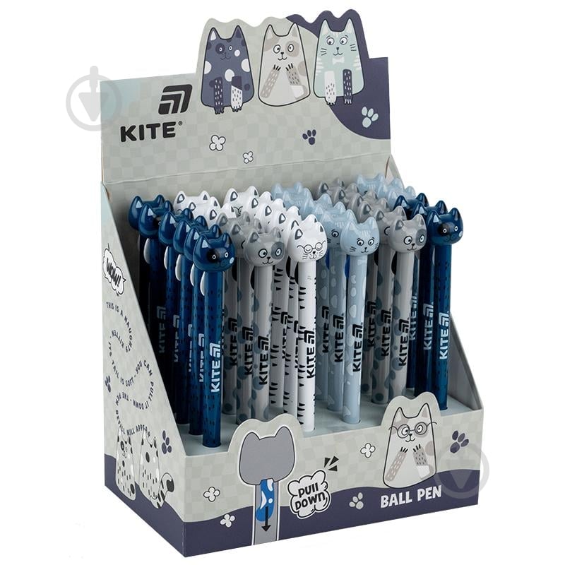 Ручка шариковая KITE Funny cat K25-028-1 - фото 4