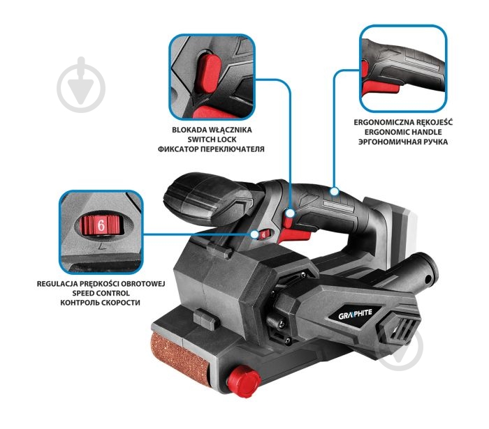Шлифмашина полировальная GRAPHITE 58GE136 - фото 5