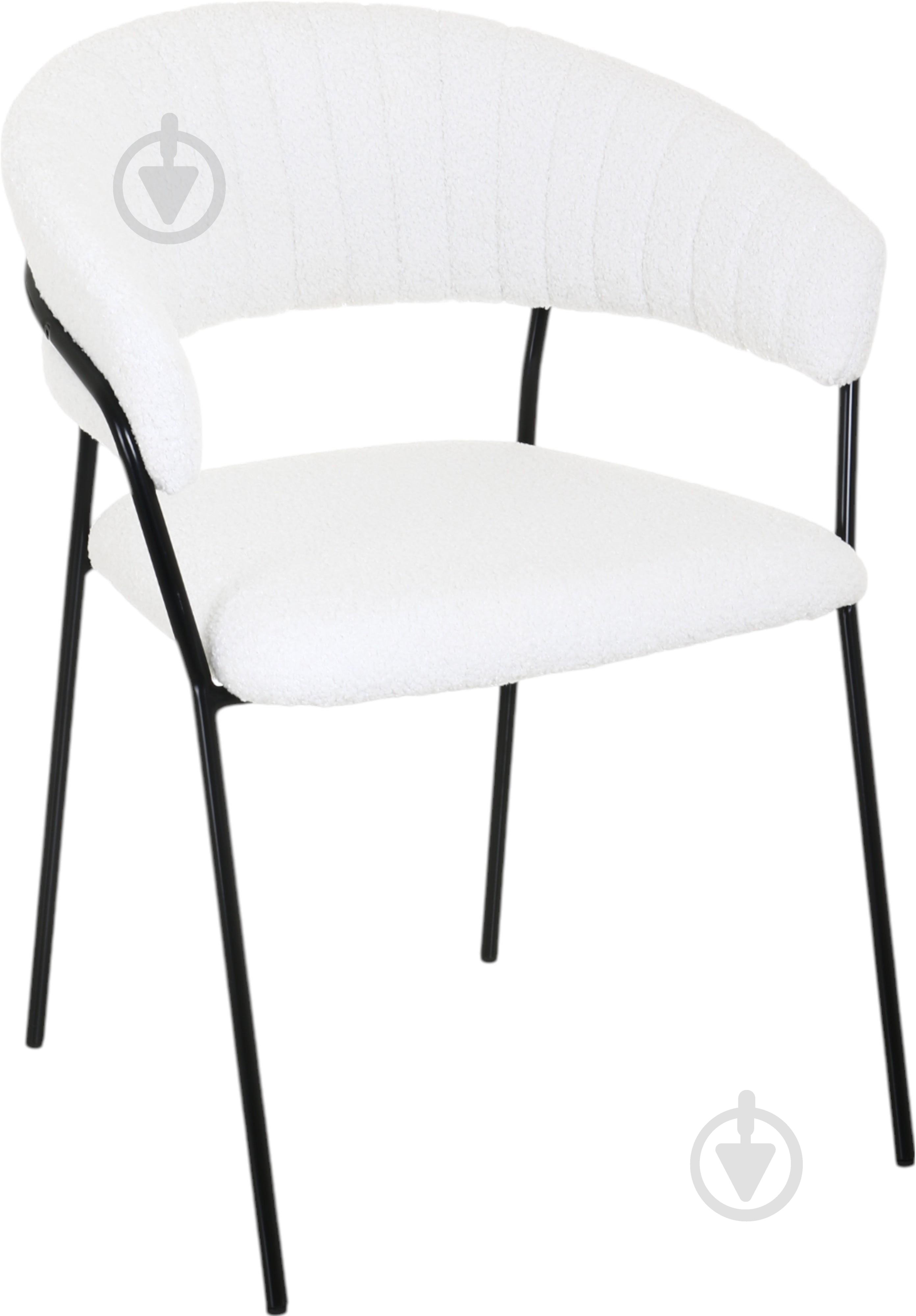 Стілець YORK UF TEDDY-14 55х55х78 см білий / чорний - фото 3 Стілець YORK UF TEDDY-14 55х55х78 см білий / чорний - фото 3