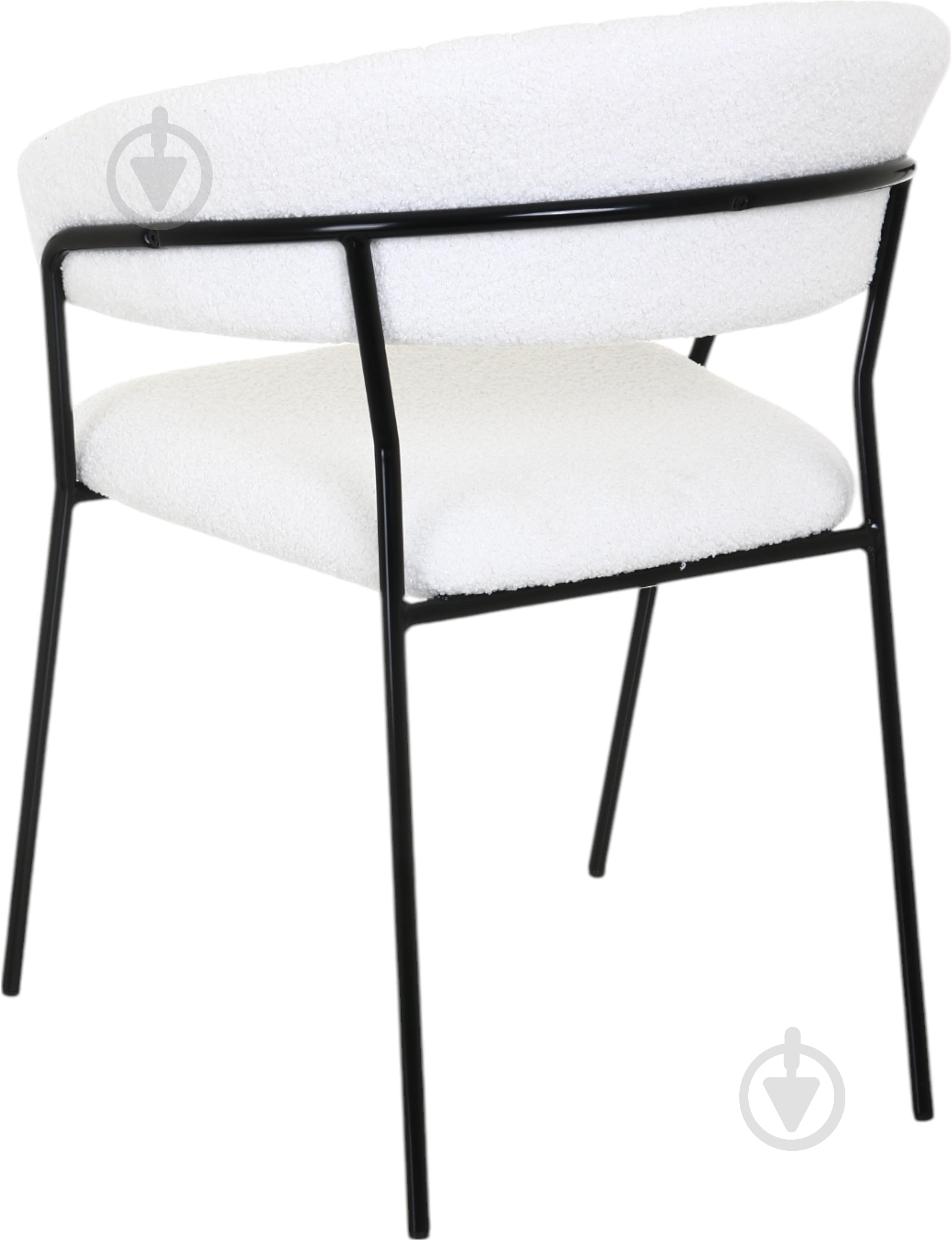 Стілець YORK UF TEDDY-14 55х55х78 см білий / чорний - фото 4 Стілець YORK UF TEDDY-14 55х55х78 см білий / чорний - фото 4