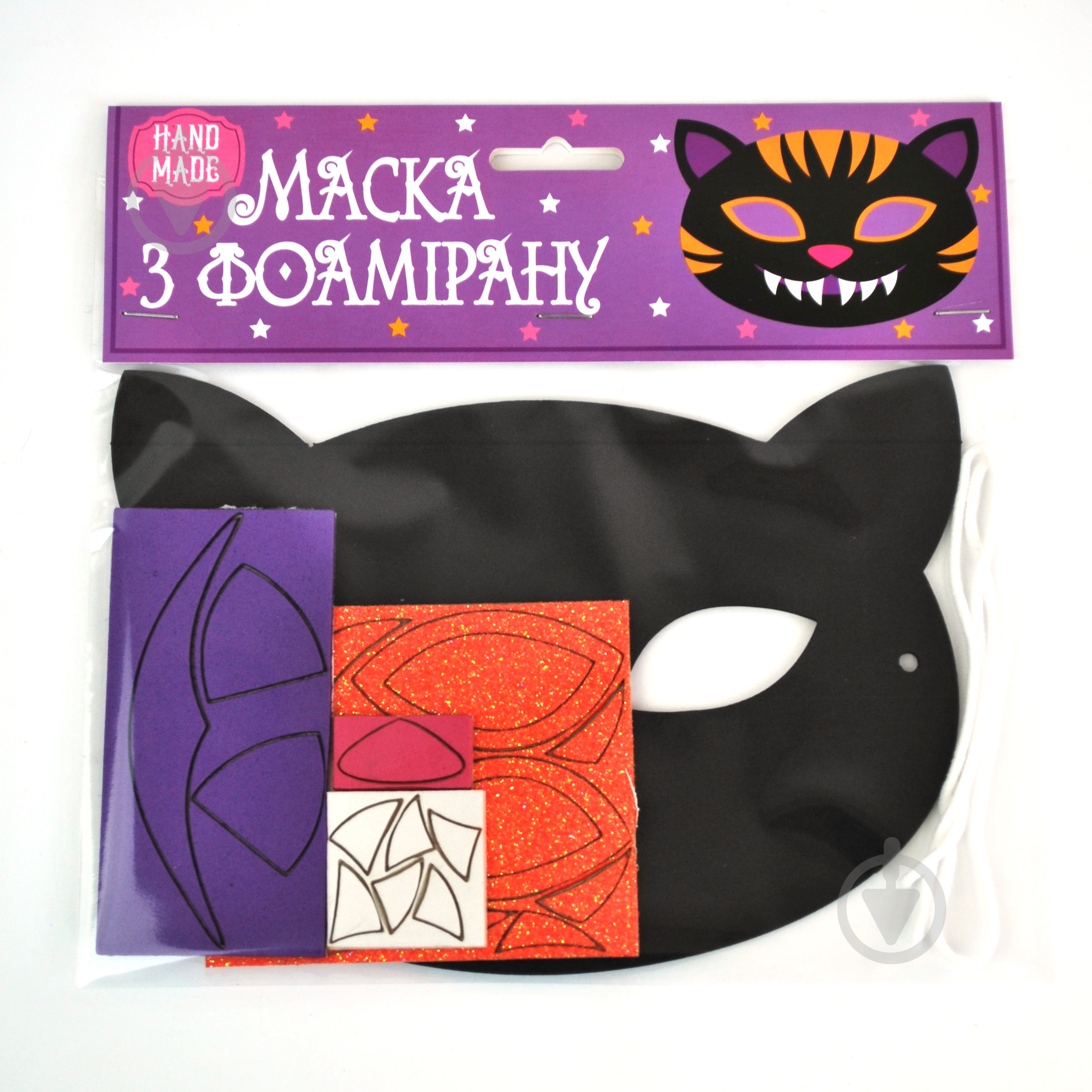 Маска с фоамирана Кот Аплі Краплі - фото 1