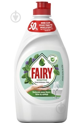 Засіб для ручного миття посуду Fairy Чайне дерево та м'ята 0,45 л - фото 1