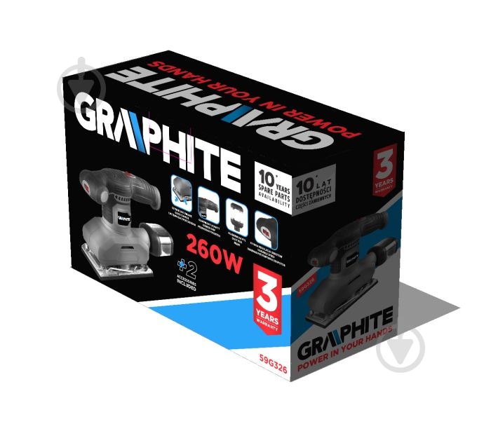 Виброшлифмашина GRAPHITE 59G326 - фото 4