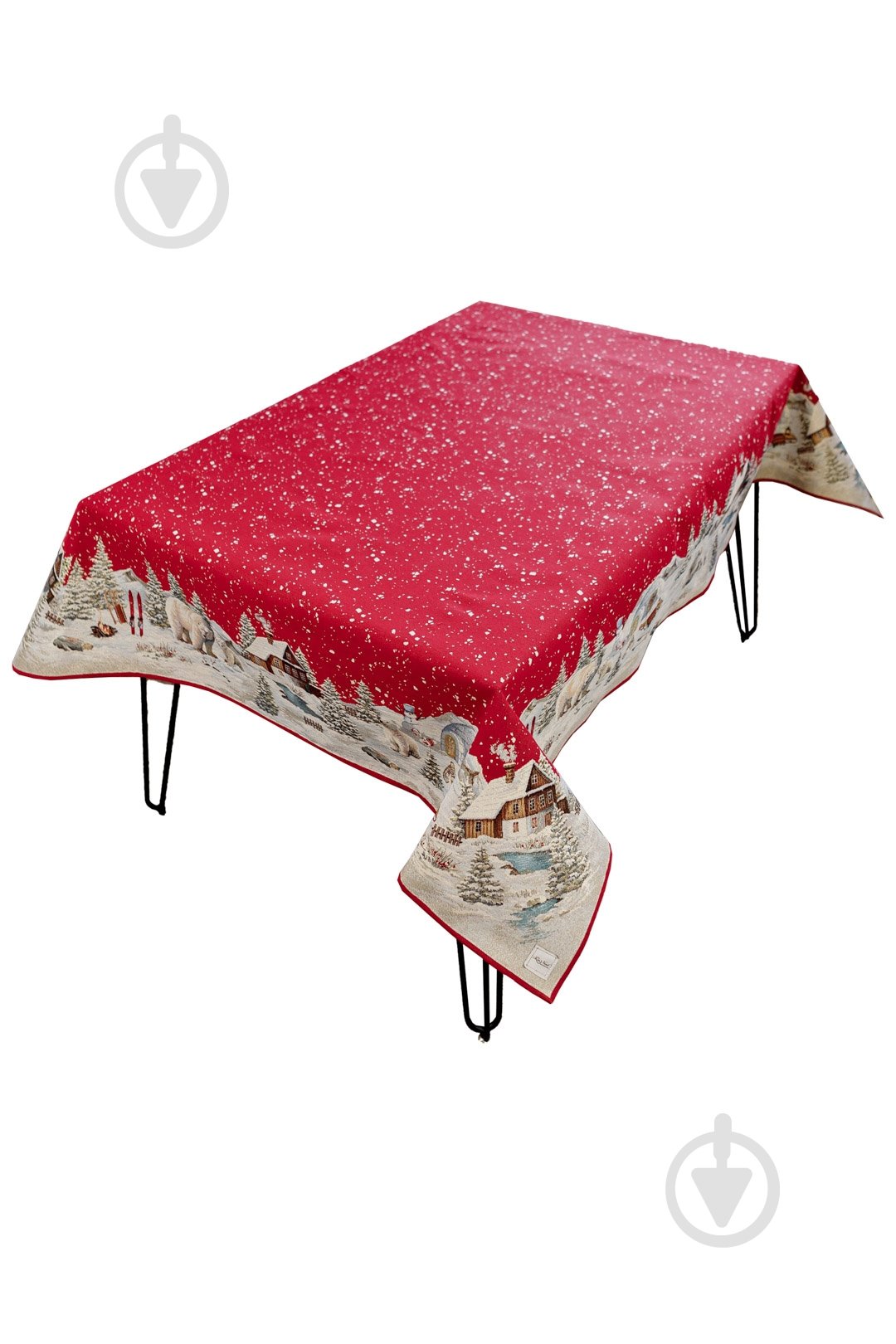 Скатерть Север квадратная 160x250 см красный La Nuit - фото 2