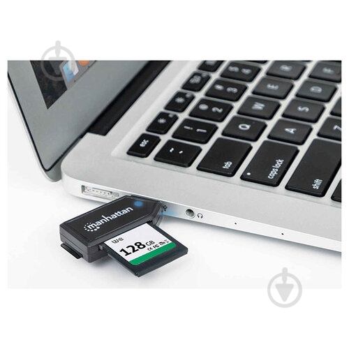 Кардридер Manhattan Mini USB2.0 24-in-1 black - фото 3