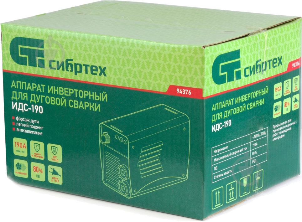 Инвертор сварочный СИБРТЕХ ИДС-190 - фото 8