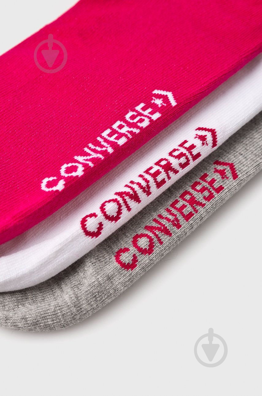 Носки Converse E751K-3012 р.39-42 белый/розовый/серый 3 шт. - фото 2
