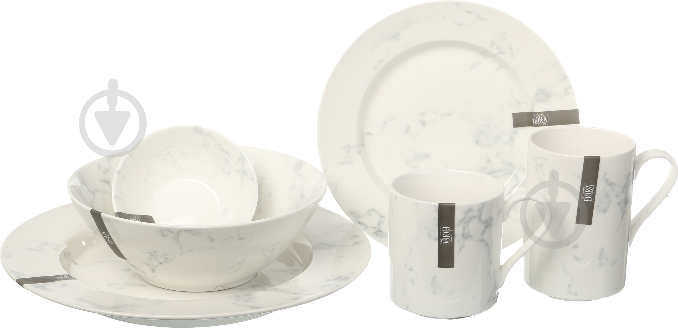Тарілка обідня Fiora Marble 21 см - фото 3