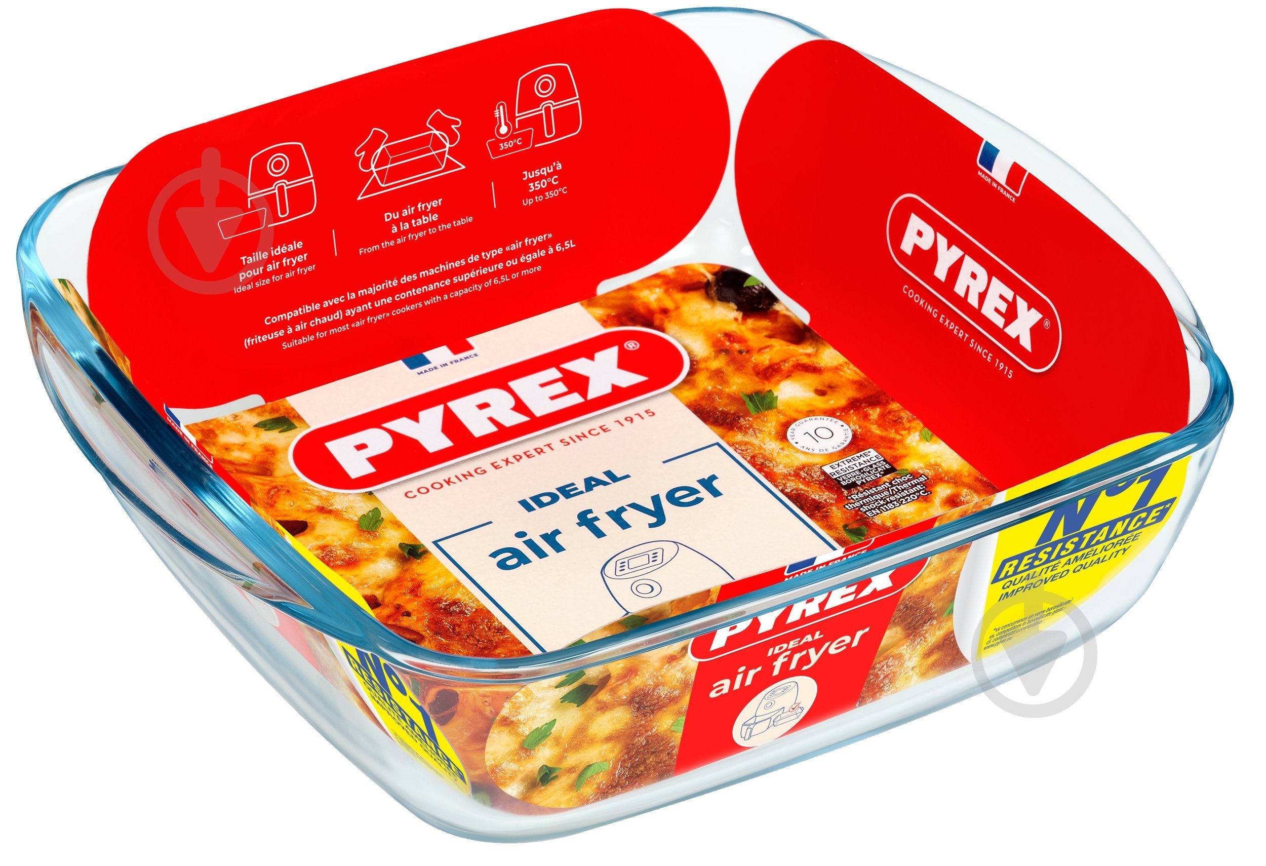 Форма Pyrex AIRFRYER квадр. 25х22х7 см (2.2л) (212B100/7948) - фото 2 Форма Pyrex AIRFRYER квадр. 25х22х7 см (2.2л) (212B100/7948) - фото 2