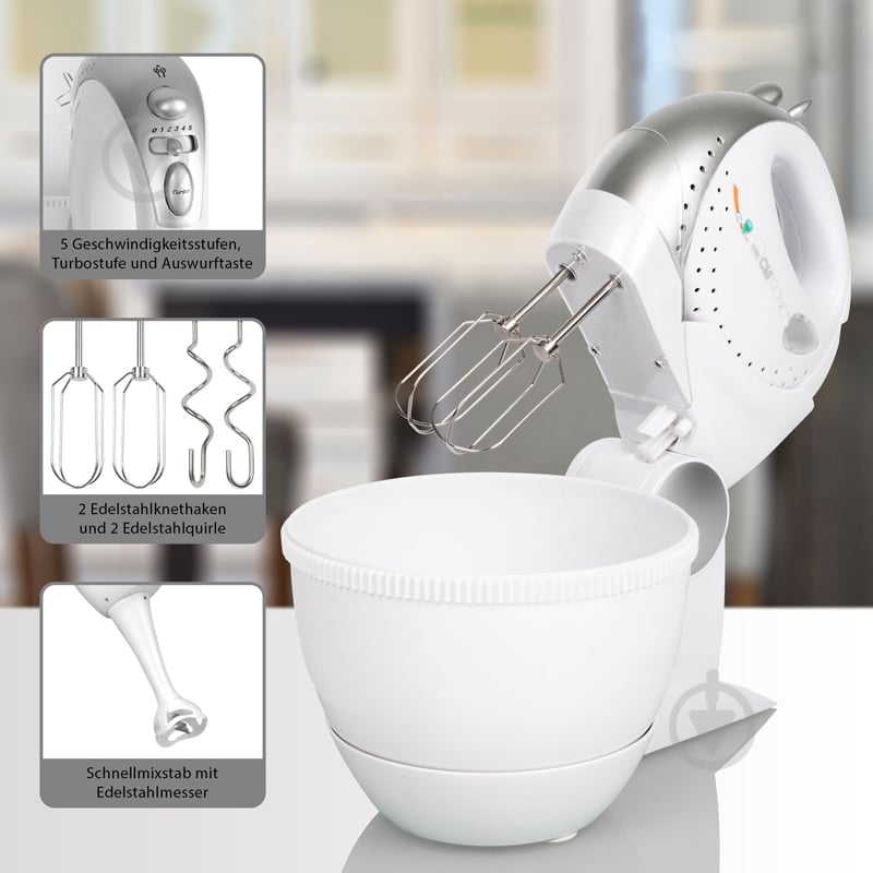 Миксер Clatronic HMS 2739 White - фото 7 Миксер Clatronic HMS 2739 White - фото 7