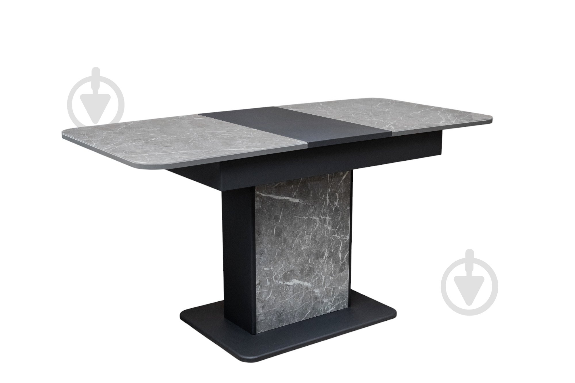 Стол обеденный Бостон-В 1100(1450)x700x740мм мрамор серый/серый - фото 1 Стол обеденный Бостон-В 1100(1450)x700x740мм мрамор серый/серый - фото 1