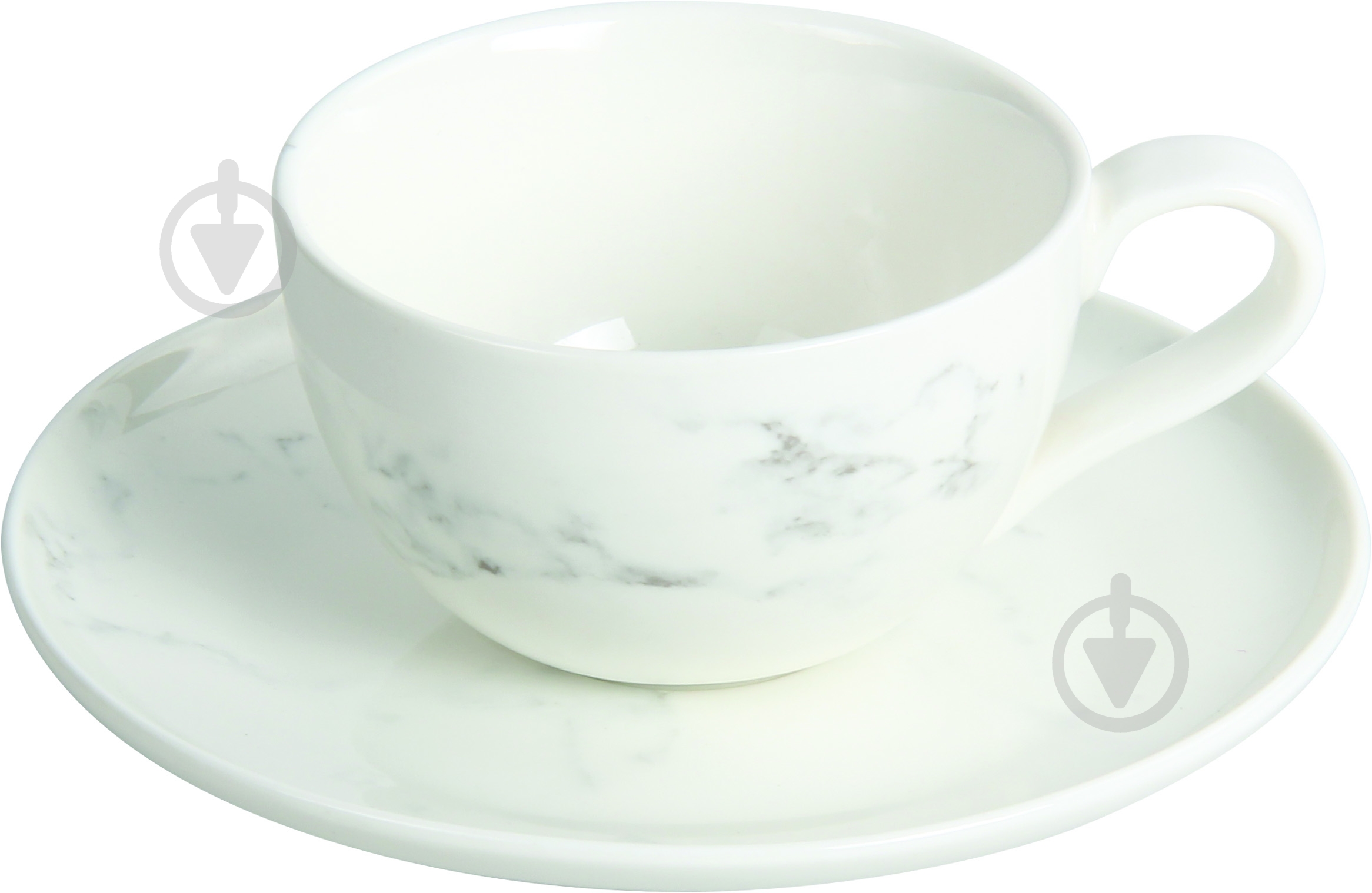 Чашка з блюдцем Fiora Marble 200 мл - фото 1