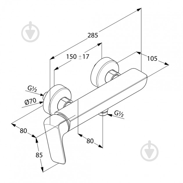Смеситель для душа Kludi Ameo 416750575 - фото 2