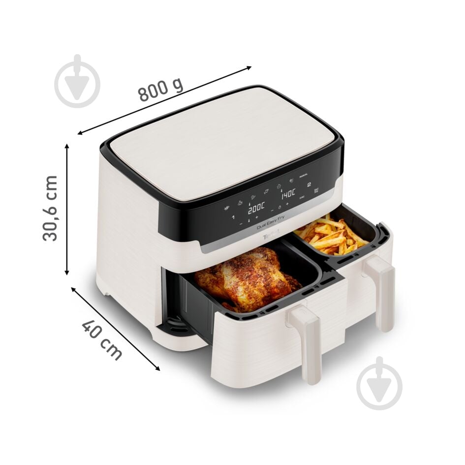 Мультипечь Tefal Dual Easy Fry EY901AE0 - фото 2 Мультипечь Tefal Dual Easy Fry EY901AE0 - фото 2
