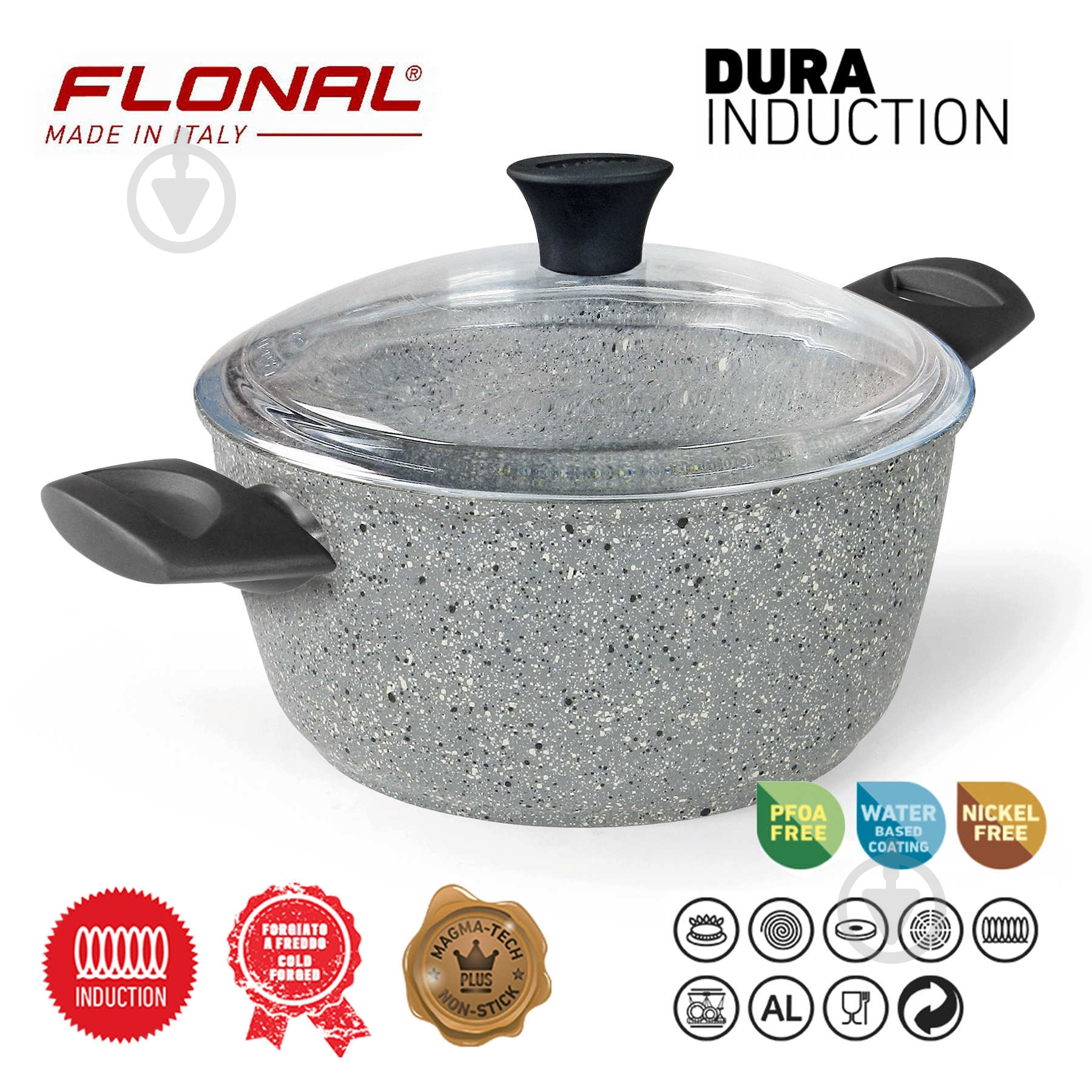 Каструля з кришкою Flonal Dura Induction 4,3 л з кришкою (DUICV2430) - фото 2