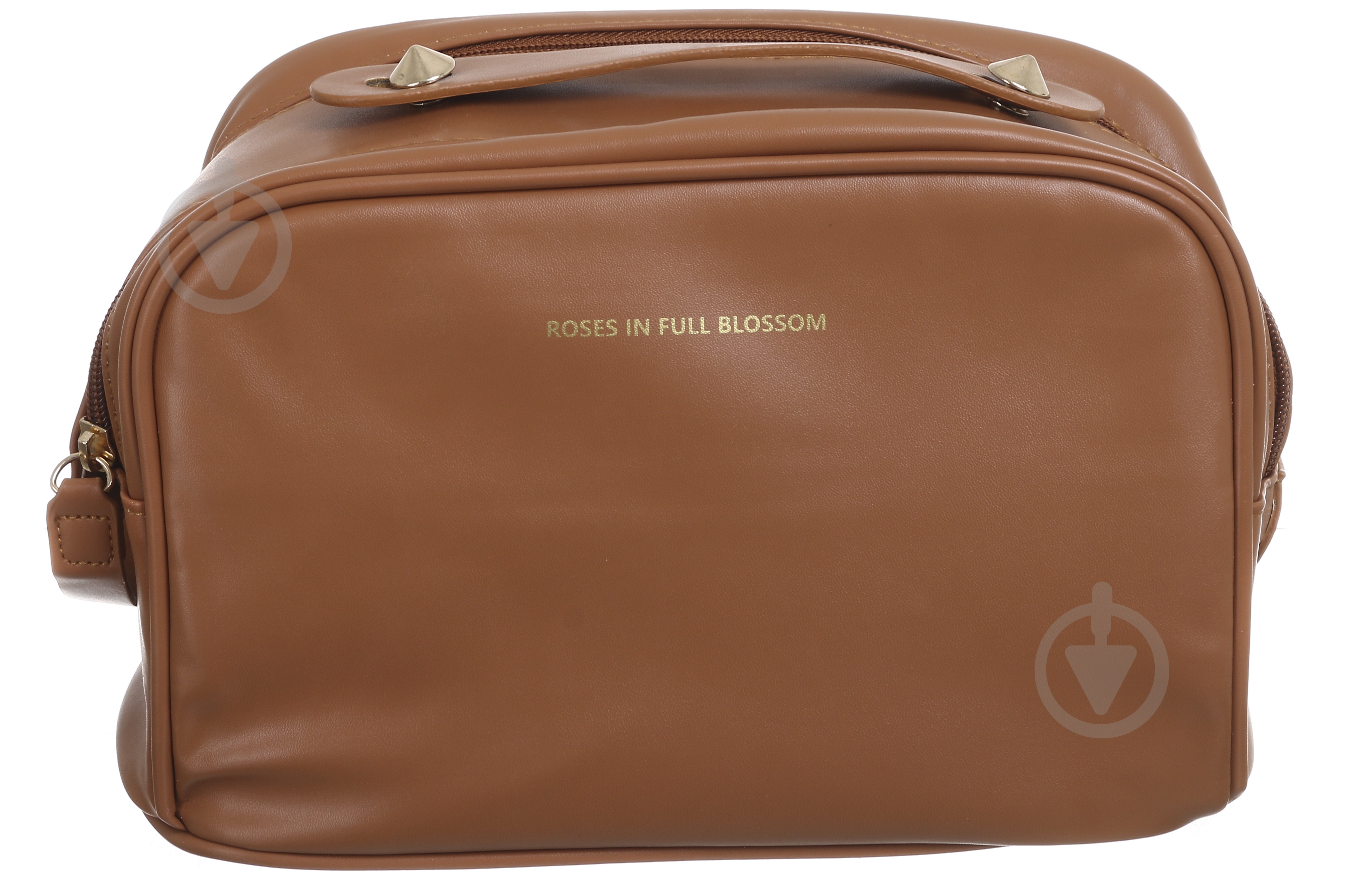 Косметичка несессер 25x15x15 см коричневая - фото 3
