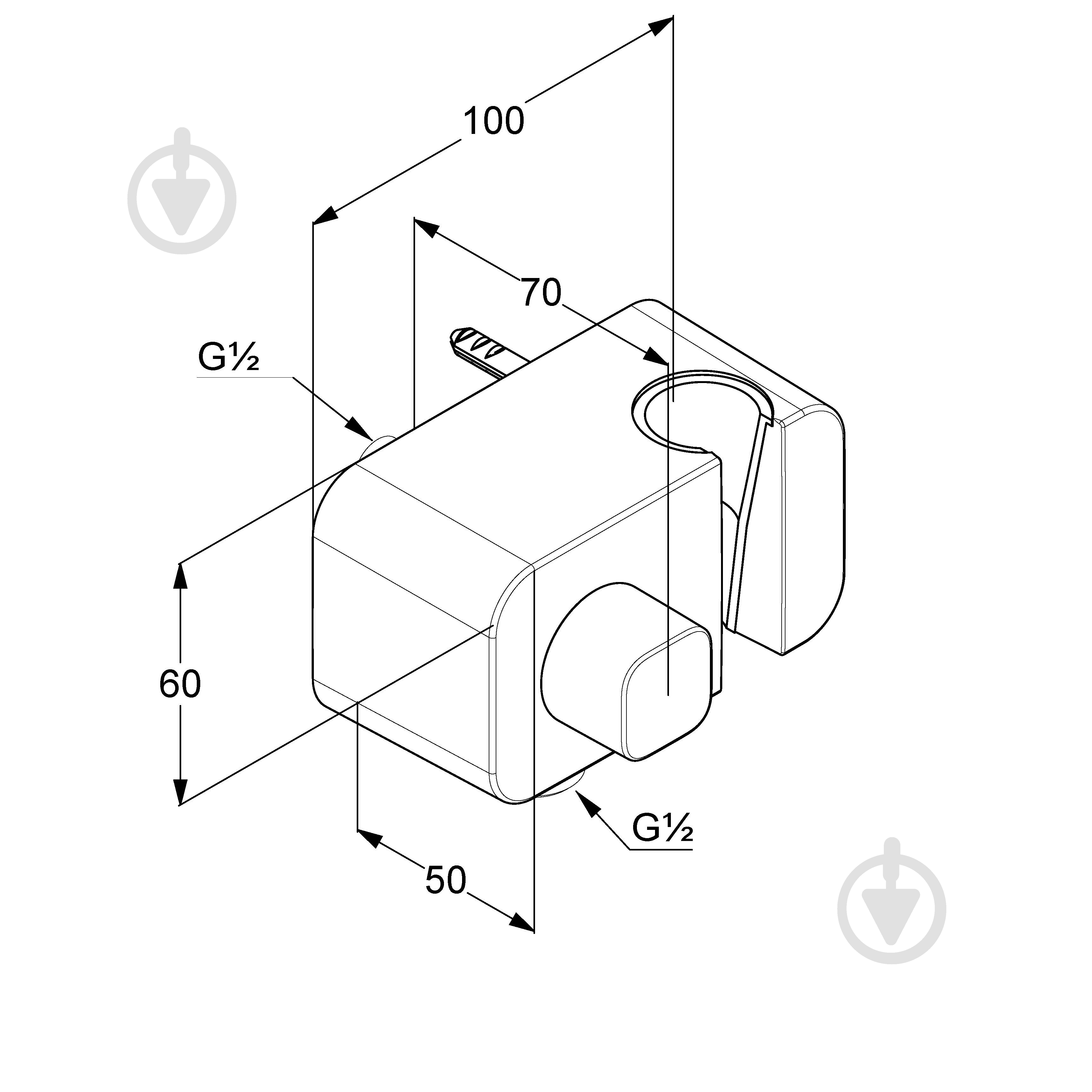 Держатель для лейки Kludi A-QA 655610500 - фото 2