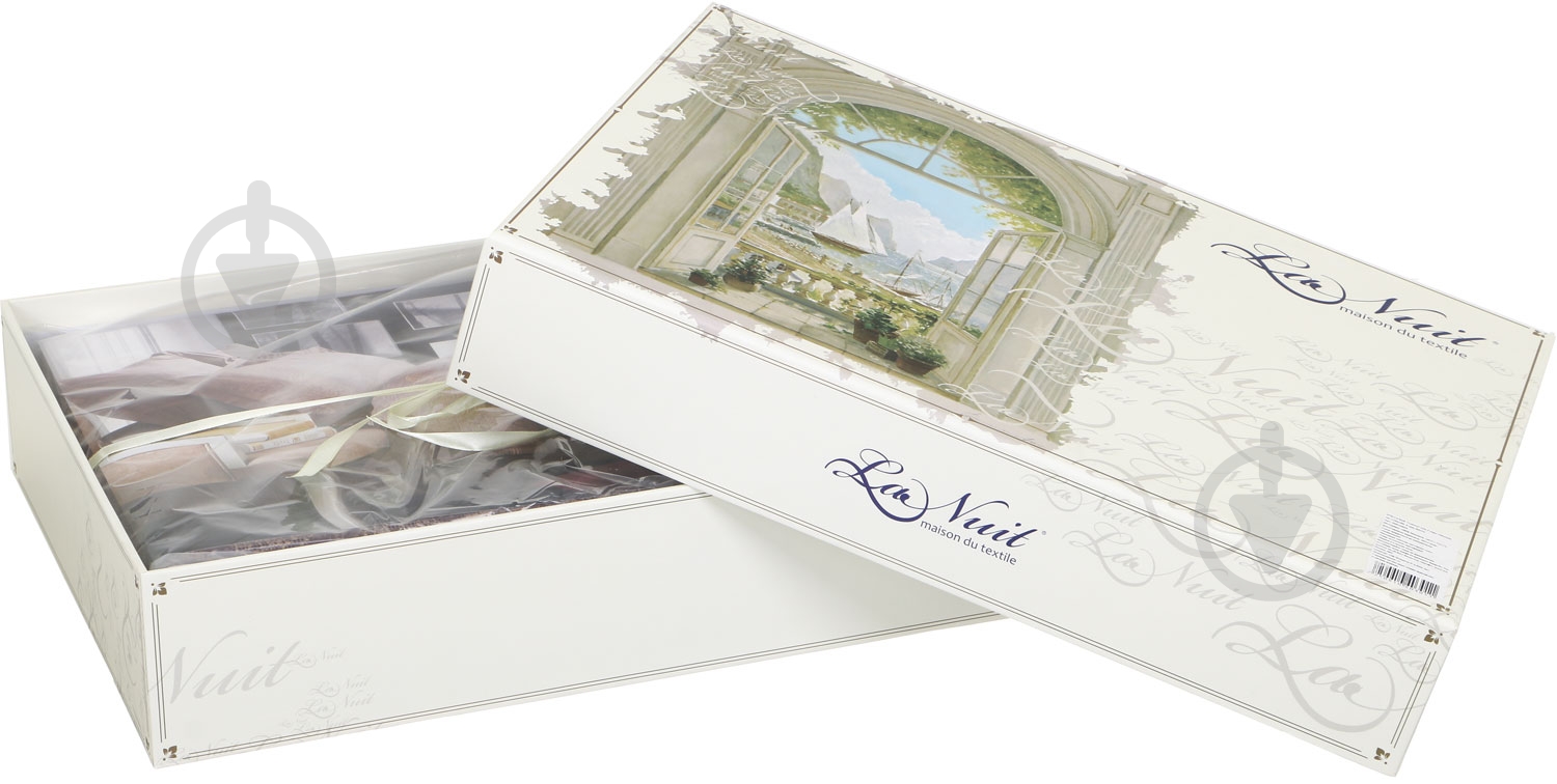 Комплект постельного белья Luxury семейный темно-коричневый La Nuit - фото 6 Комплект постельного белья Luxury семейный темно-коричневый La Nuit - фото 6