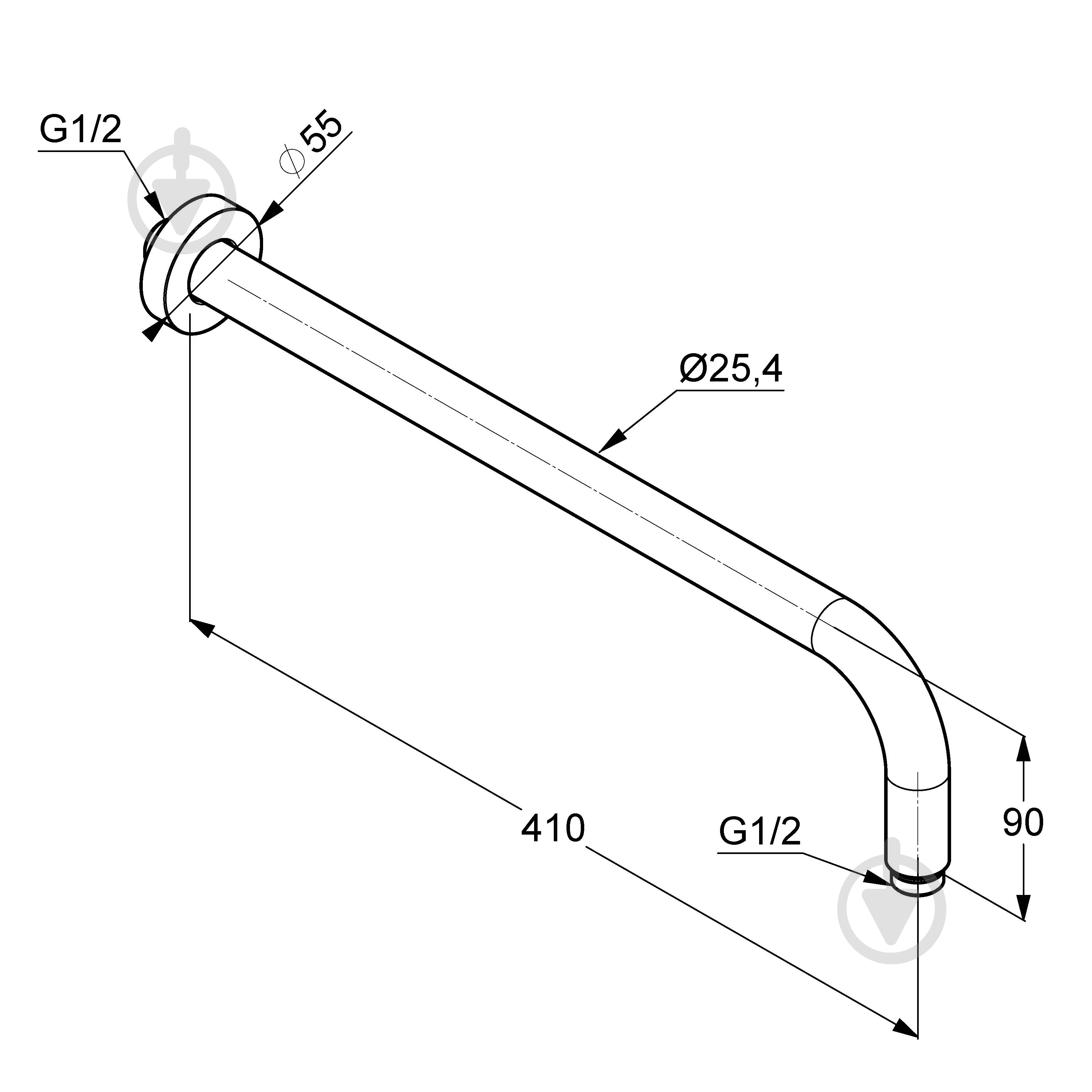 Кронштейн настінний для душу Kludi DN 15 A-QA 665148700 - фото 2 Кронштейн настінний для душу Kludi DN 15 A-QA 665148700 - фото 2